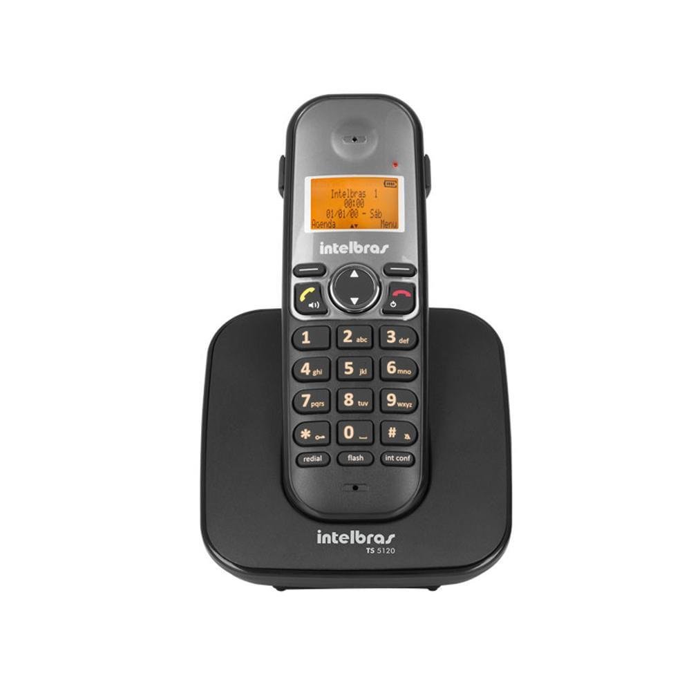 TELEFONE SEM FIO INTELBRAS TS5120 ID DECT6.0 VIVA-VOZ PRETO - Imagem 2